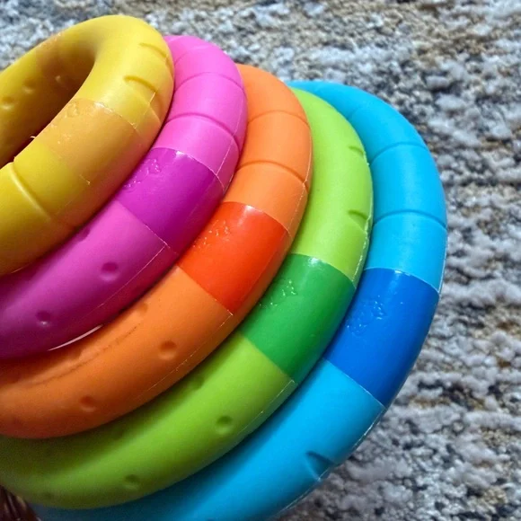 Fat Brain Toys Tinker Rings Baby Toys & Gifts for Ages 2 to 3 - Picture 2 of 2